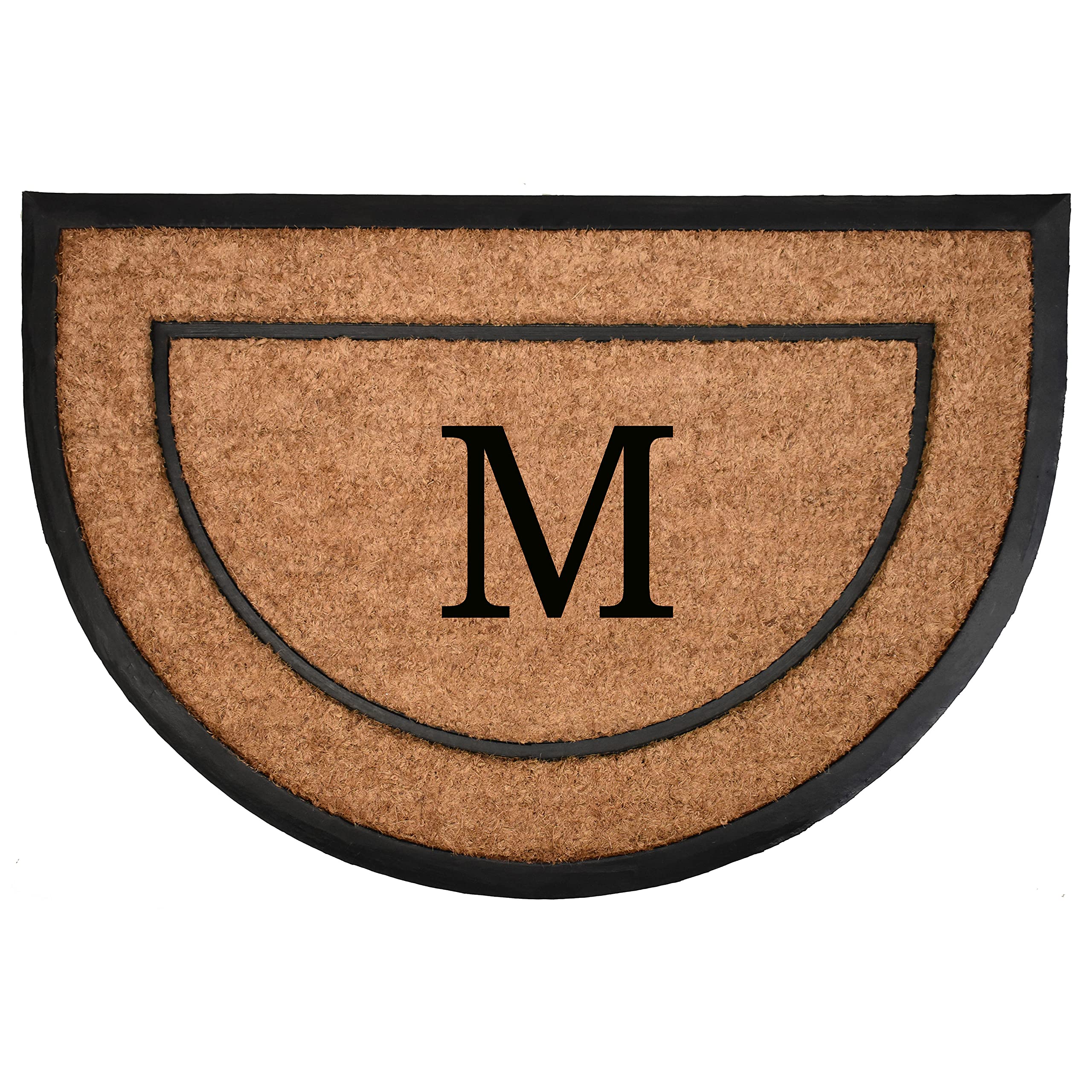 Calloway Mills The General Half-Circle Monogram Doormat, Letter (M, 24 X 36)