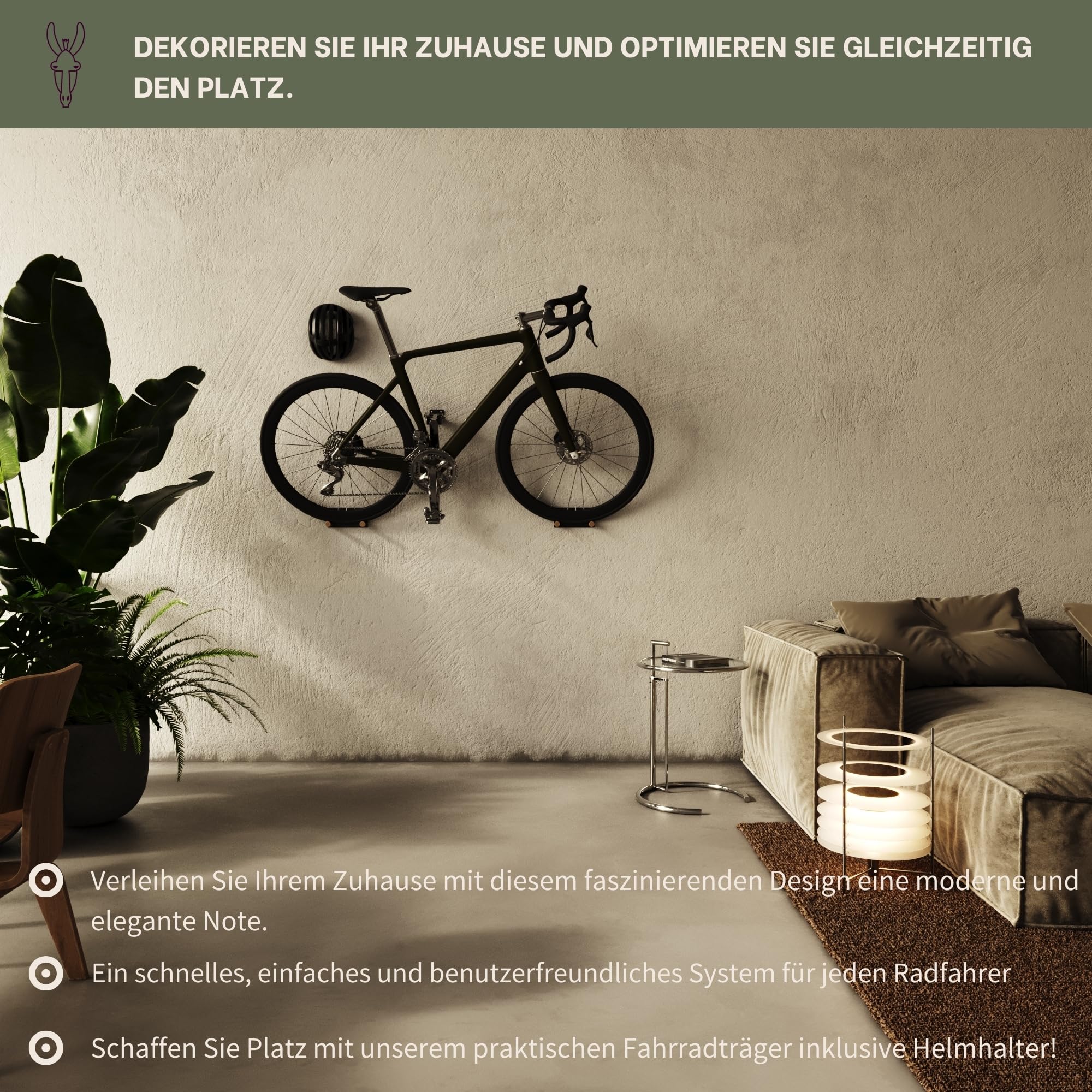 ZAMURANO. Wandhouder voor fiets, pedaal, hanger voor racefiets