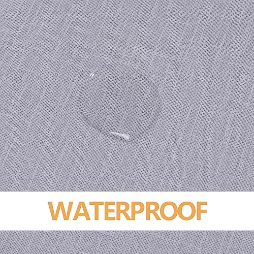 Miniatura 39 de sancua - Mantel rectangular de PVC 100 % impermeable, 54 x 54 pulgadas, vinilo a prueba de aceite, derrames, fácil de limpiar con un paño, para