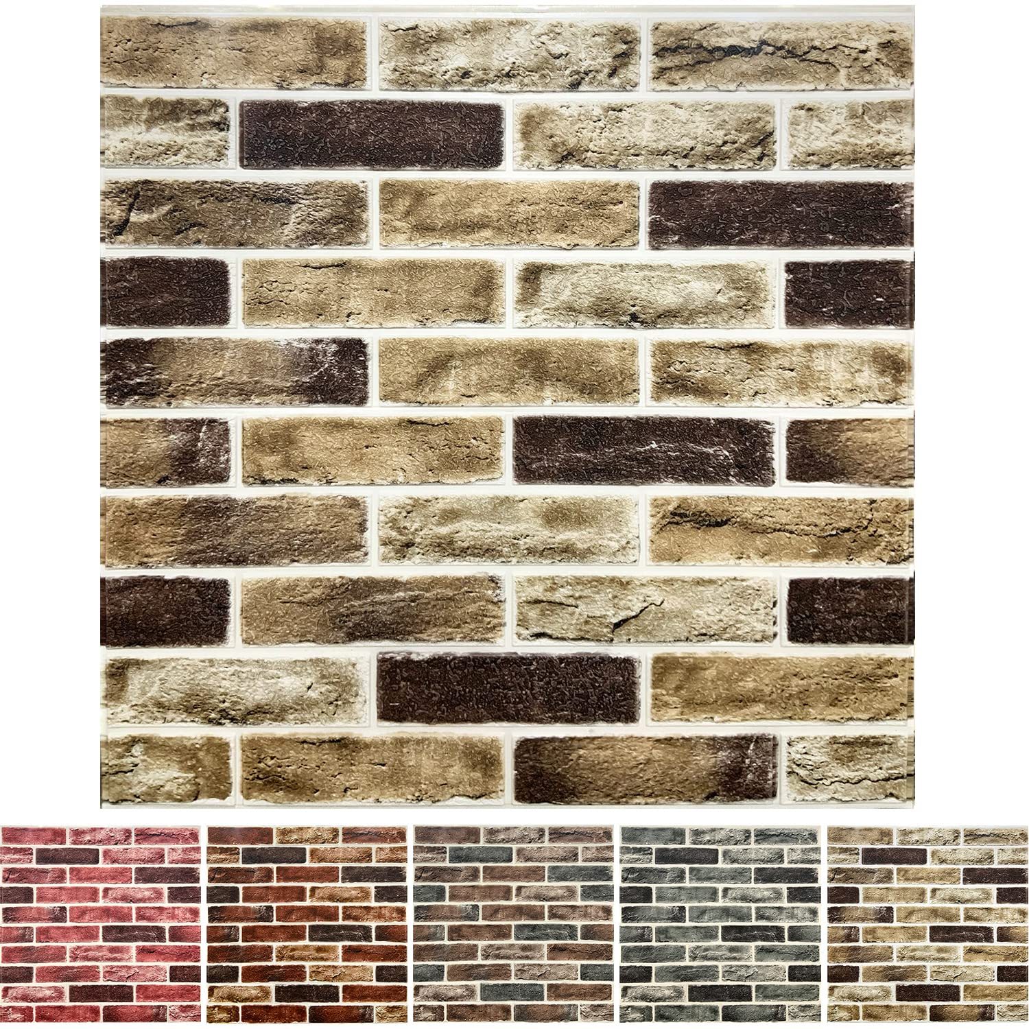 Buy 20-Pack 104 Sq.Ft 3D Wall Panels Peel and Stick 3D Faux Brick