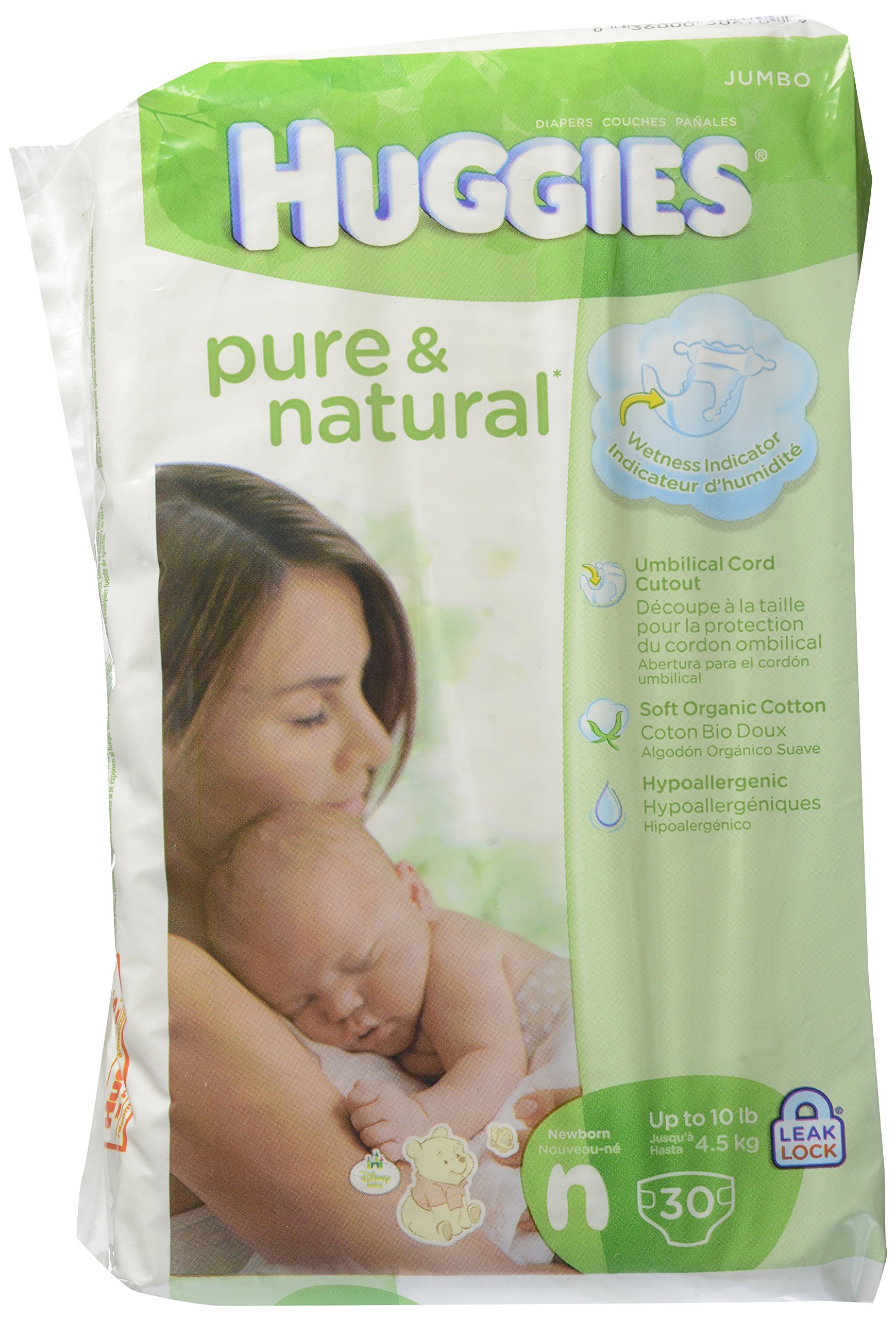 Buy Huggies Pure and Natural Diapers, Newborn, Jumbo, 30 ct Online at