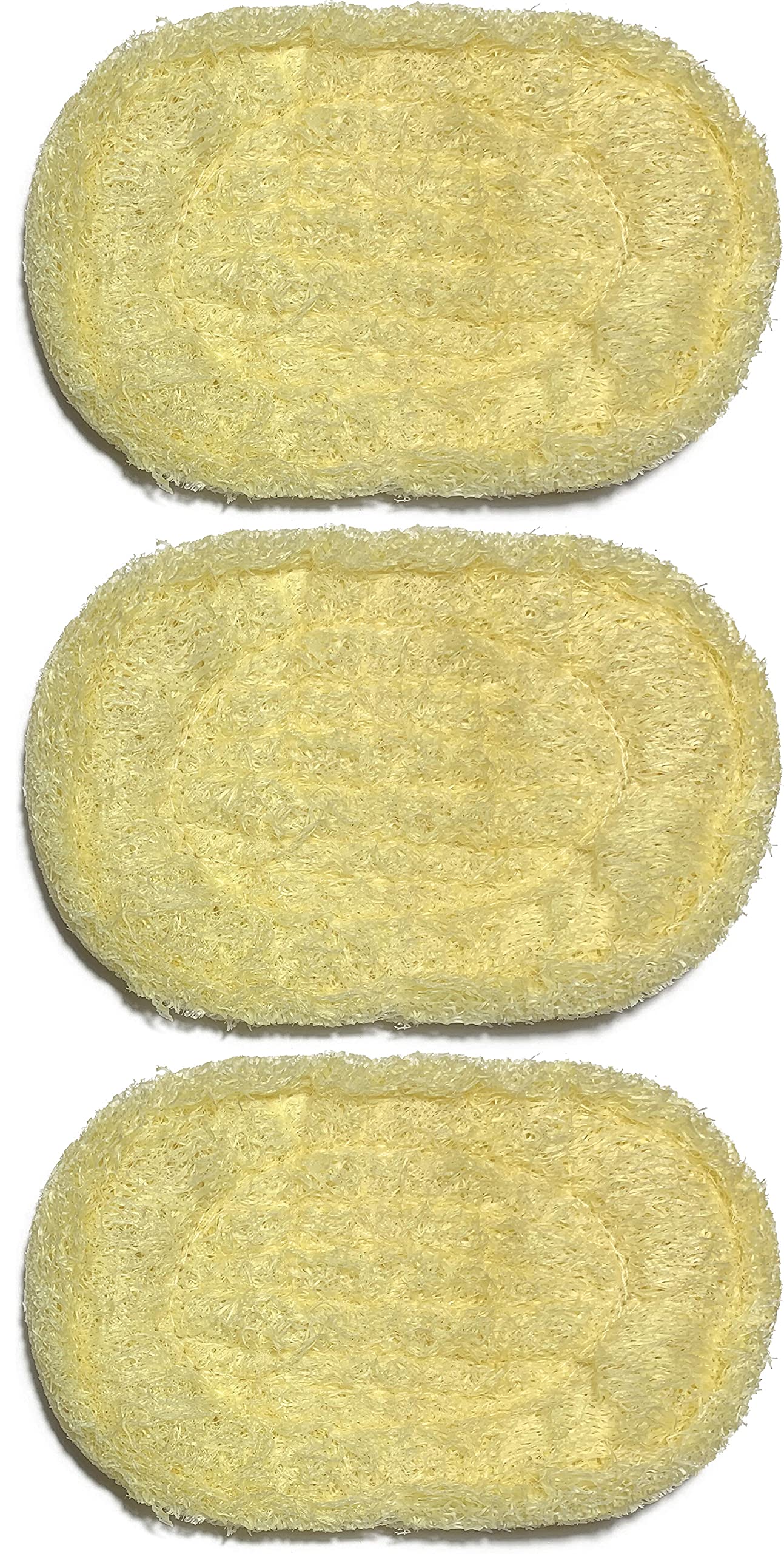 3PCS 100% Natural Exfoliating Loofah Multi-Function Soap Saver Bundle - Shower Scrubber Sponge Bath Brush - Soap Dish Soap Holder Accessory - Soap Mat Filling Piece - Pouch Holder for Shower Bath