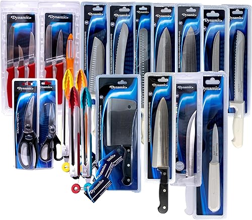 Miniatura 3 de Dynamic by Cutlery-Pro - Juego de 3 piezas para pelar (rojo, grande)