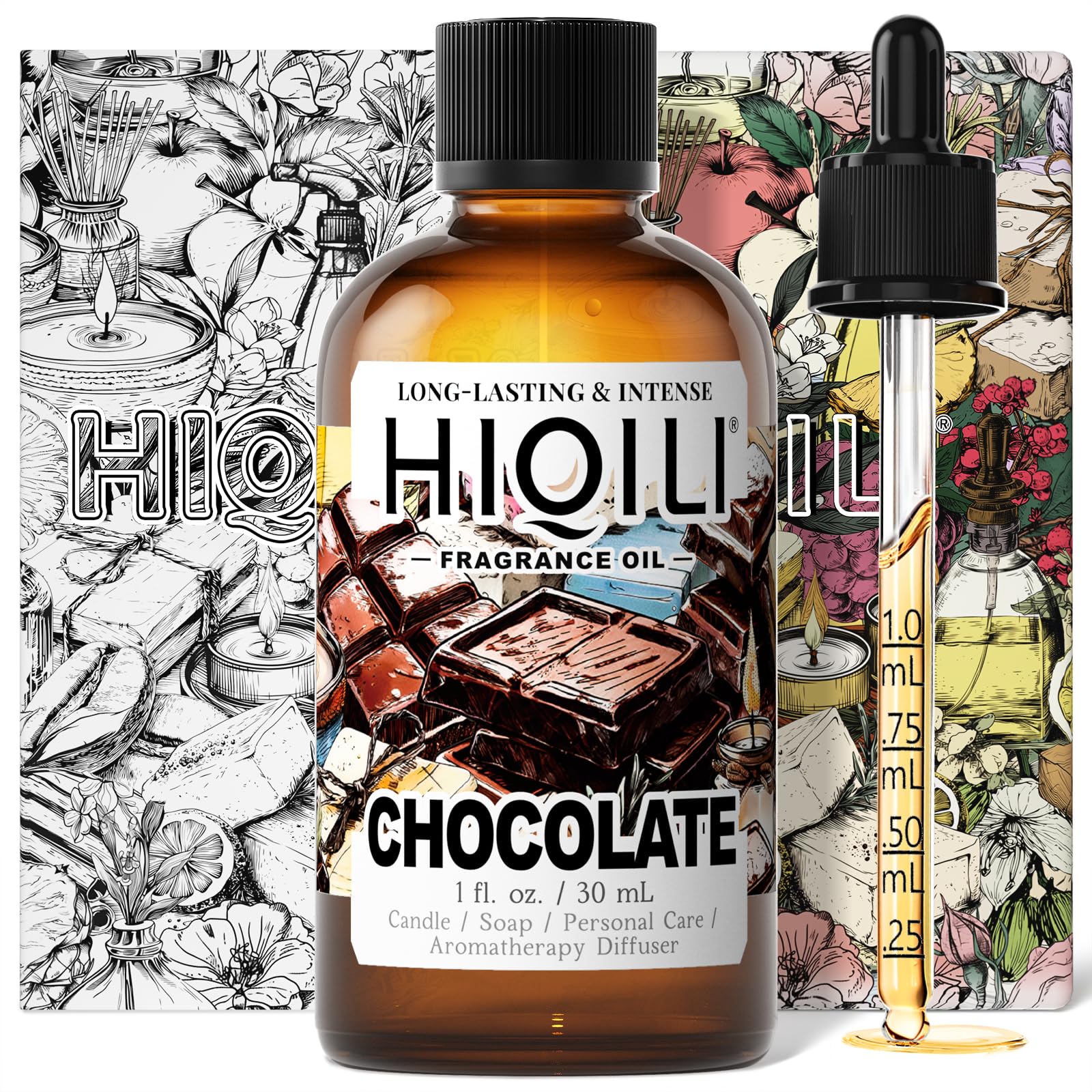 HIQILI Chocolate Fragrance Oil for DIY Candle &amp; Soap Making - 1 Fl Oz