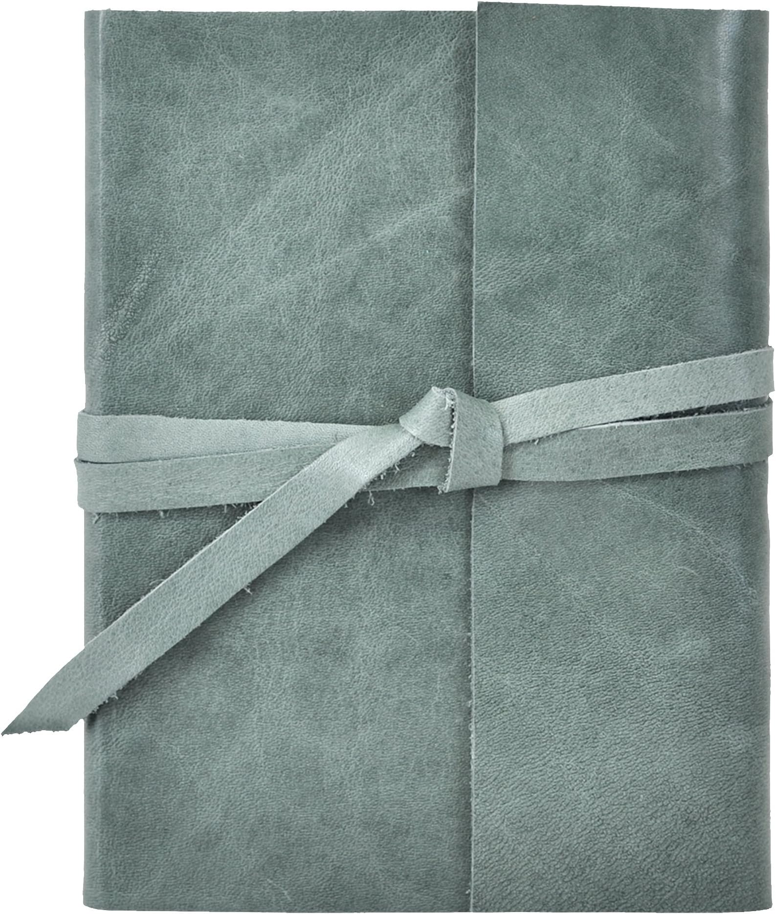 Islander Soft Leather 5 x 7 Journal in Sage Green Features Wrap Closure - Handmade in The U.S.A.