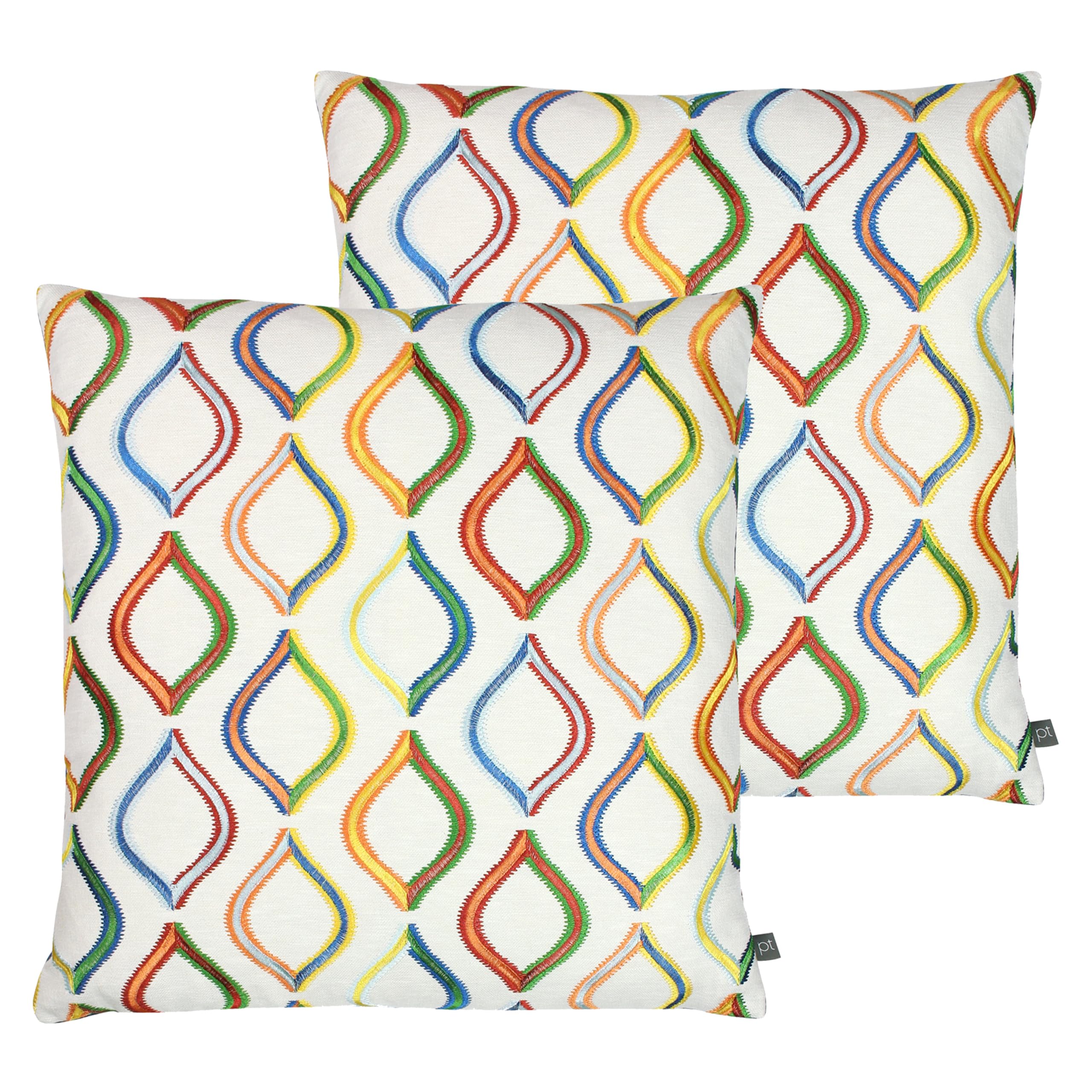 Prestigious Textiles Spinning Top Feather Filled Cushions Twin Pack, Jungle, 50 x 50cm