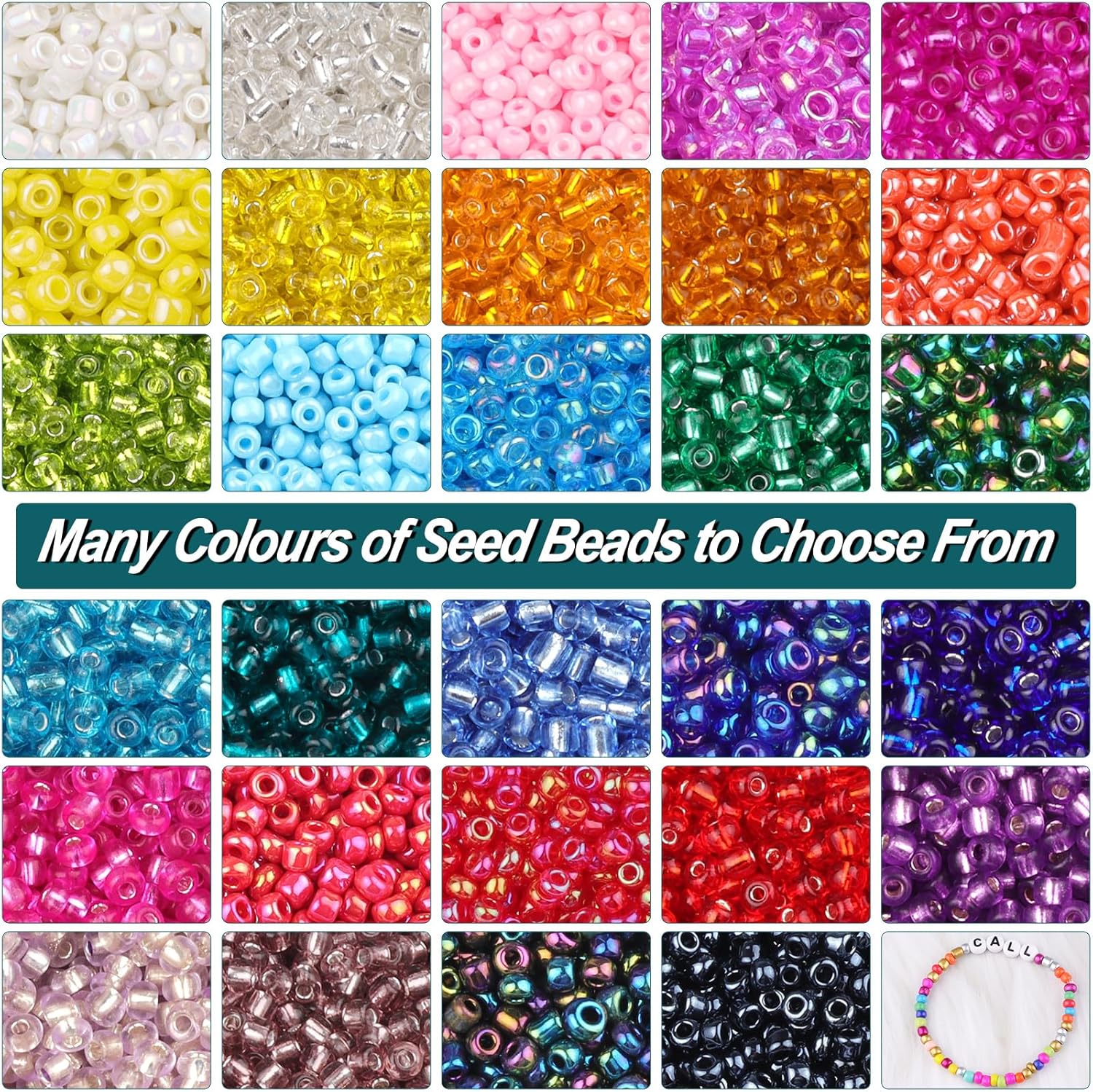 2100 Pcs Size 6/0 Glass Seed Beads, 4 mm Rose Red Small Mini Spacer Loose Pony Beads for Jewelry Making and DIY Crafts - Image 4
