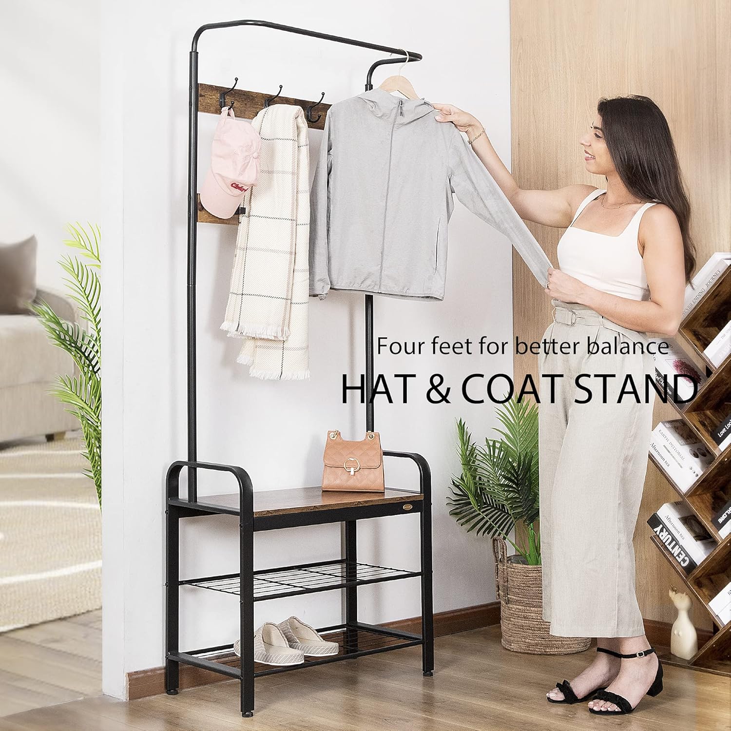 3-in-1 Entryway Hall Tree - Thumbnail 5