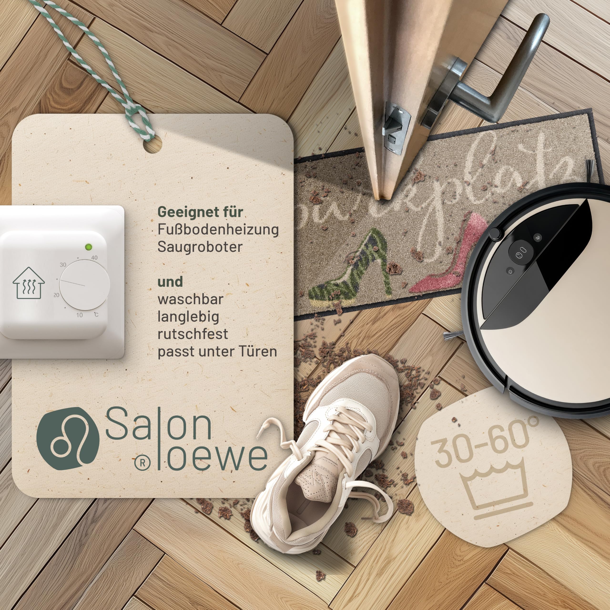 Salonloewe Mini tapis de stationnement Stiletto I paillasson et paillasson pour intérieur 30 x 100 cm