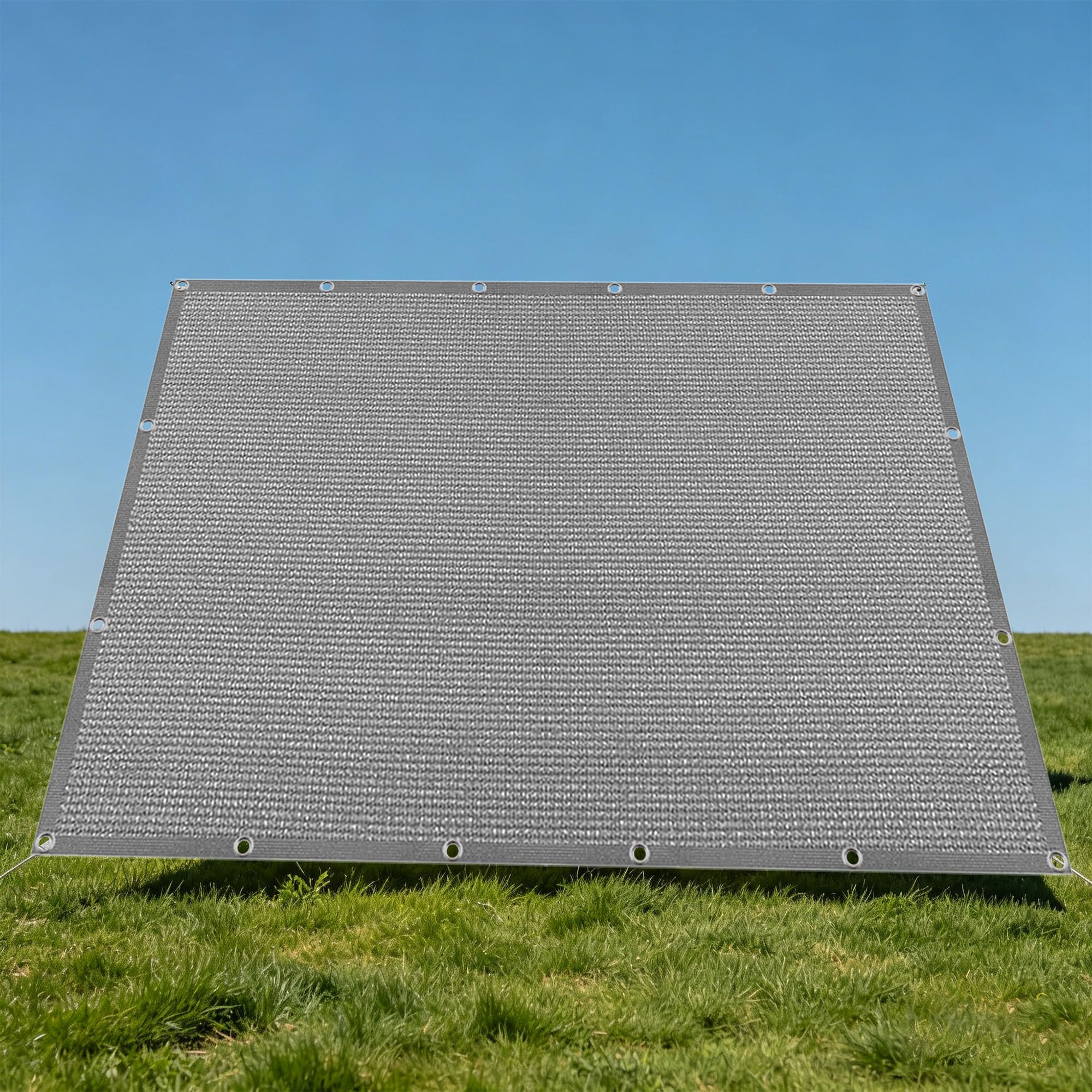 Voile d'ombrage rectangulaire pour terrasse et serre de jardin grise