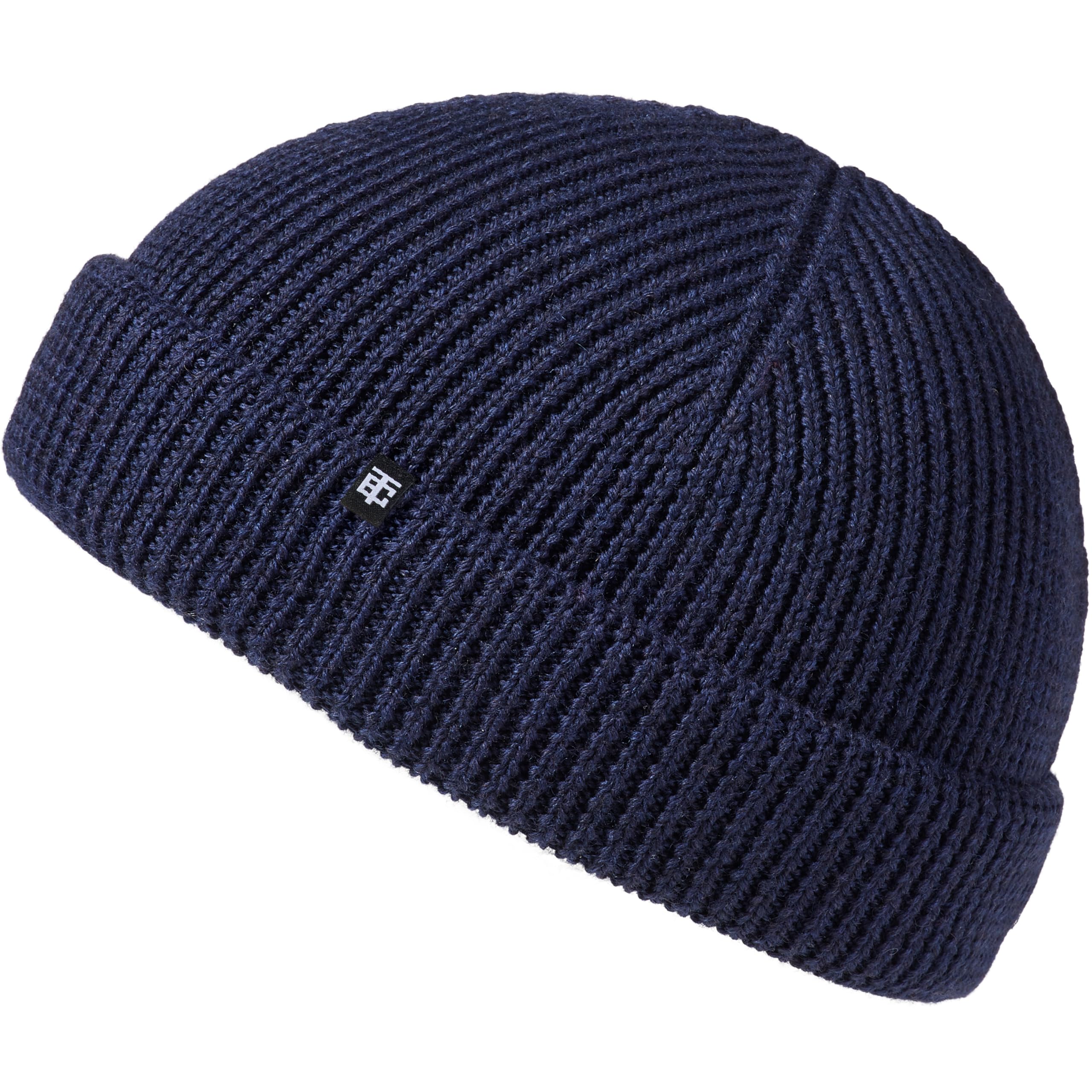 Enter The Complex Men's Navy Enter The Complex® Fisherman Beanie 100% Merino Wool Trawler Hat Troyer Ribbed Knit Wo One Size