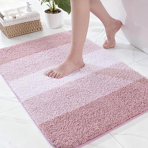 Vista 44 de Exclusivo Mezcla Alfombras de baño de 17 x 24 pulgadas, extra suaves, antideslizantes, absorbentes, de microfibra absorbente, lavables a máquina