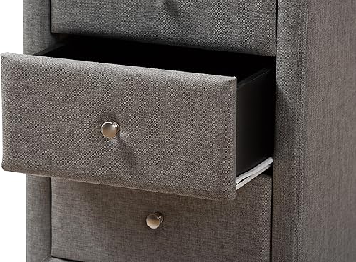 Miniatura 6 de Baxton Studio Vanessa - Mesita de noche, color gris