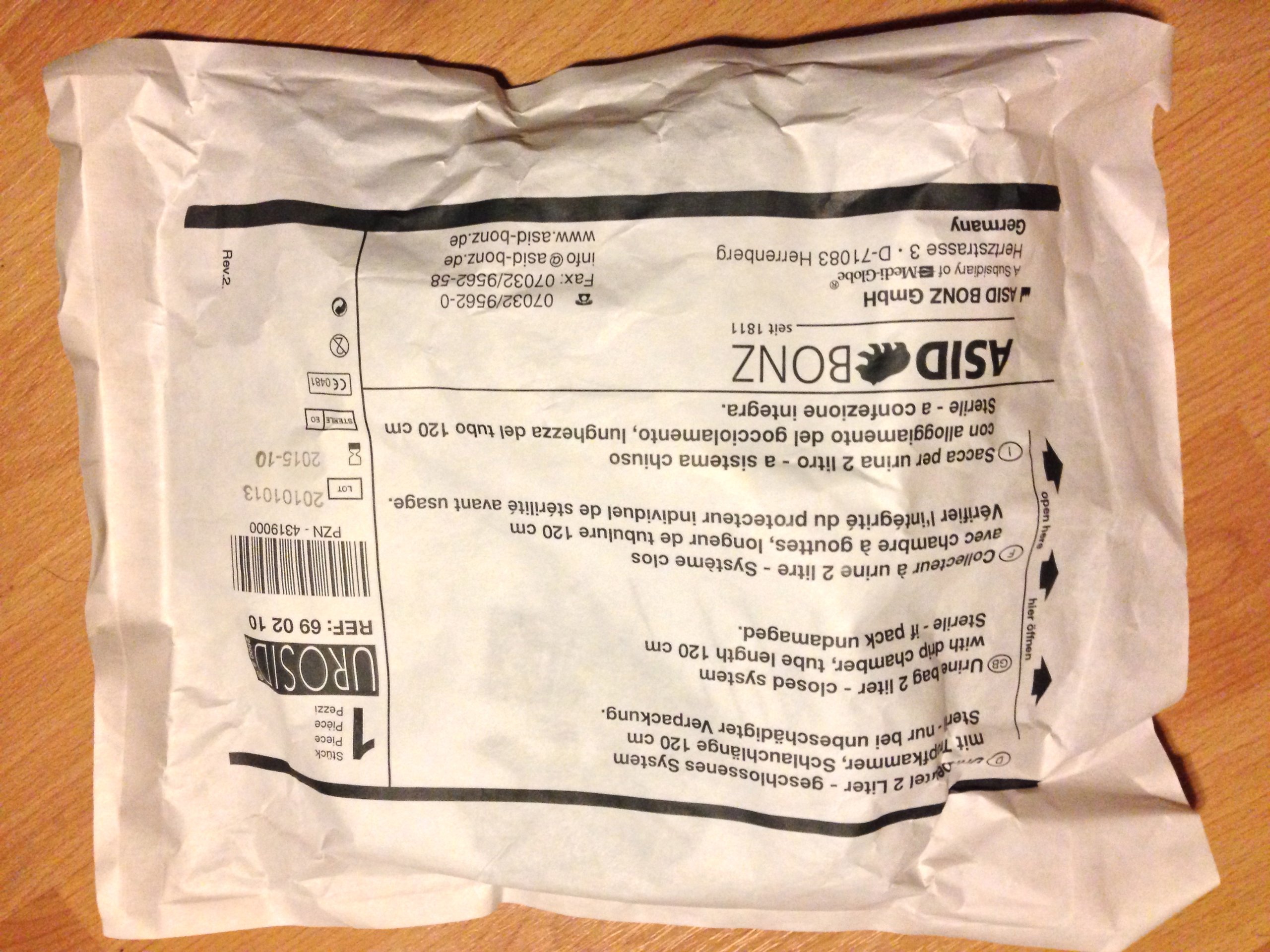 Urosid Urindr. SYS. 2L 120 cm SCHL. ablassh. senkr. Pack of 1 Pack