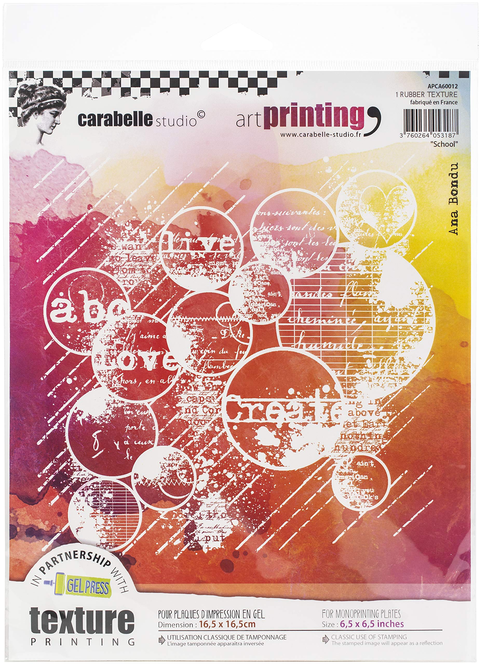 CARABELLE STUDIO Rubber Texture Plate FLYN, Flying Bubbles, One Size