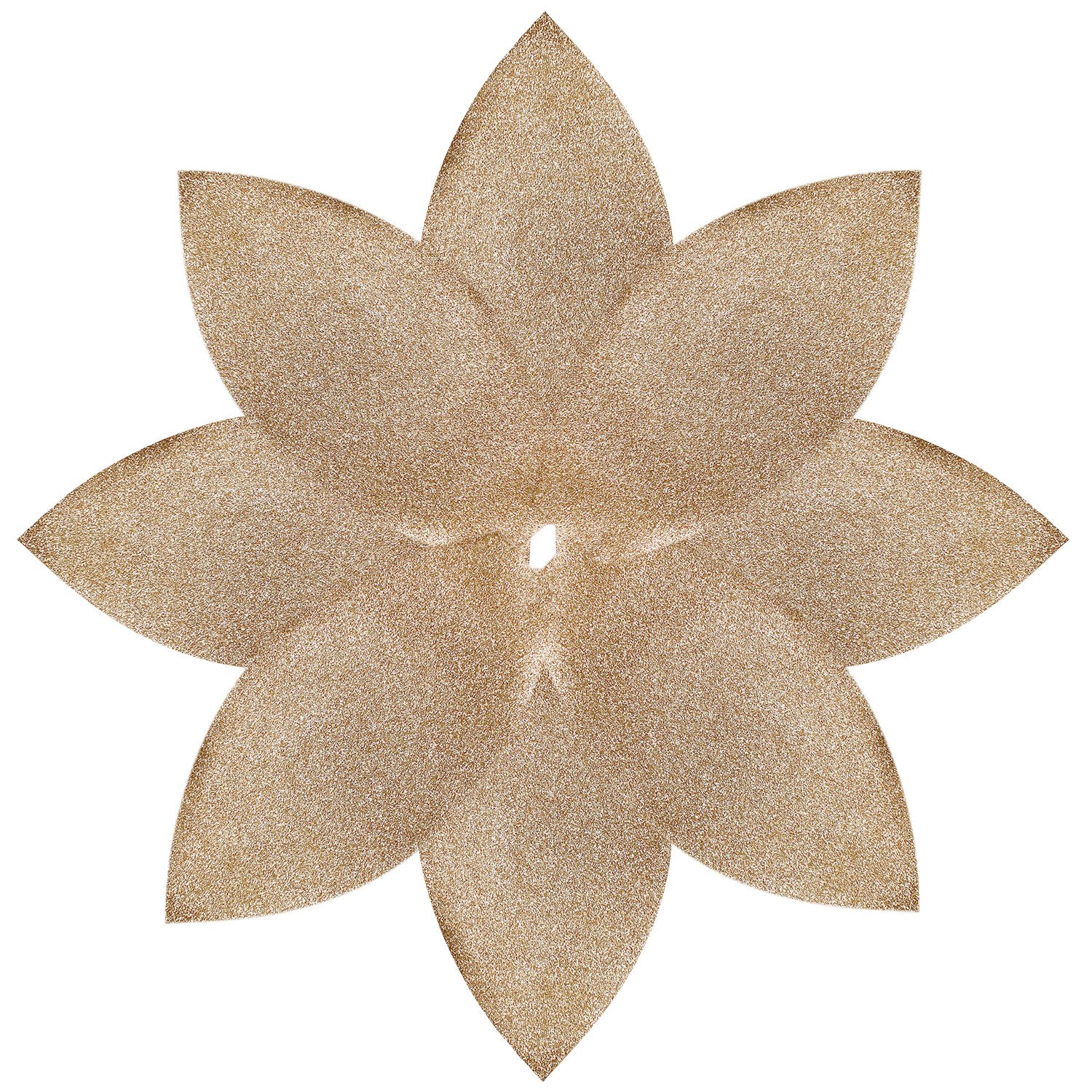 Gireshome Poinsettia Shiny Leaf Design Bling Bling Gold Christmas Tree Skirt - 36inch/10-15 Days DELIVERY