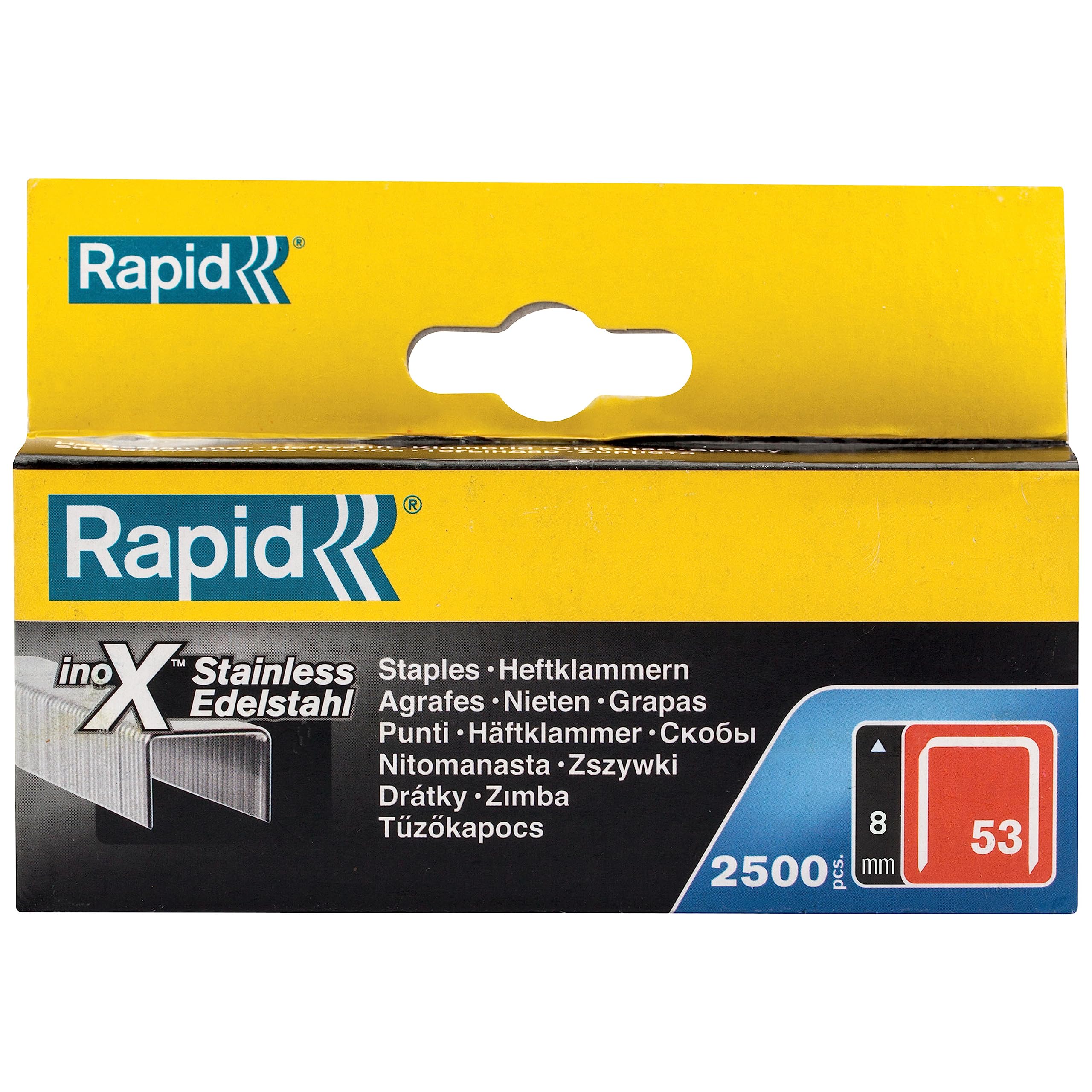 Rapid Feindrahtklammer Tip 53/8 mm, 2500 adet kutu, 23808000
