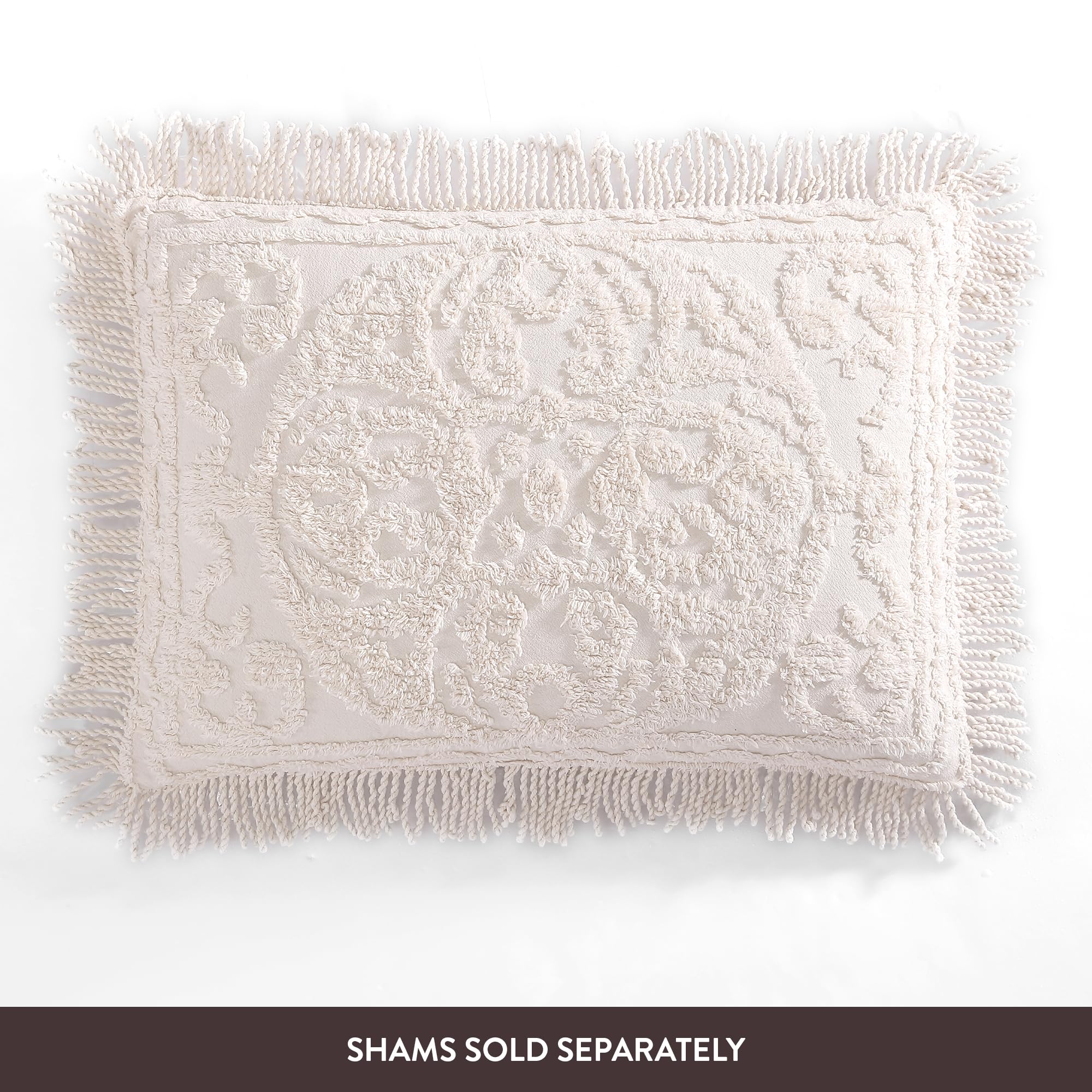 Beatrice Home Fashions Szenilowa narzuta na łóżko z medalionowym wzorem, do łóżek typu Queen Size, różowa (Blush)