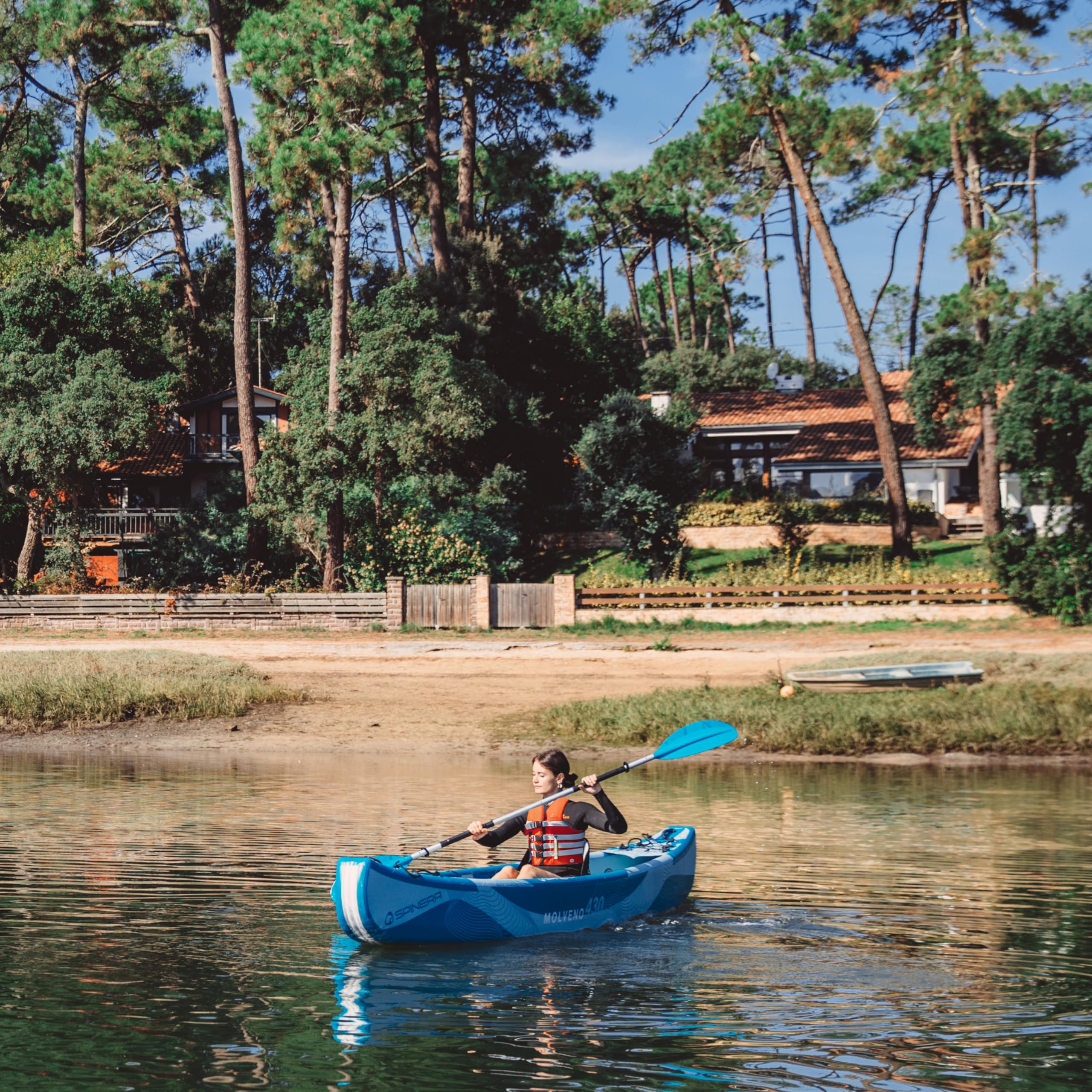 Pagaia Spinera Classic Alu Kayak - 4 Pezzi, 230 Cm - Lega Leggera E Resistente