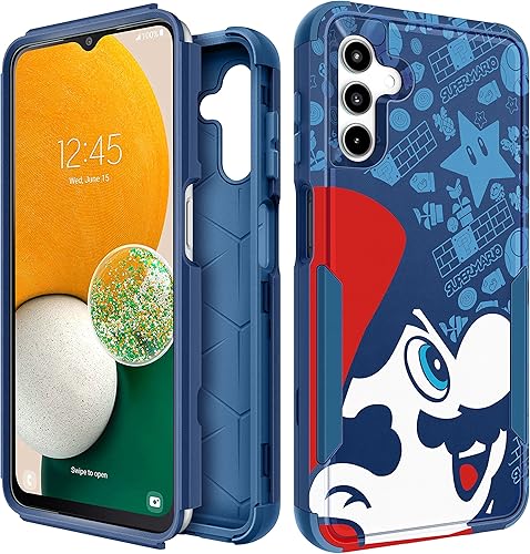 Oqplog Funda de teléfono resistente para Samsung A54 de 6.4 pulgadas para niños, niñas y mujeres, linda funda rígida de dibujos animados de anime,