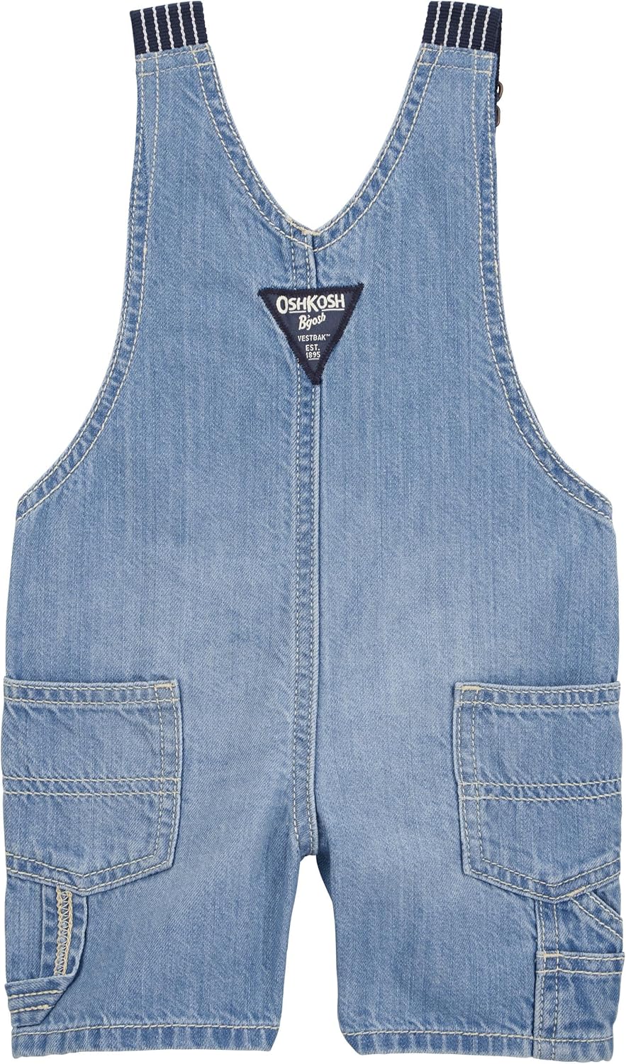 OSHKOSH B'GOSH baby-boys World's Best Overalls, Sky Blue Shortall