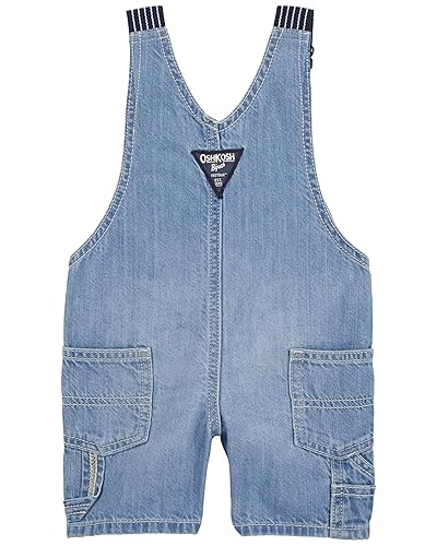 Oshkosh B'Gosh Boys World's Best Overalls, Sky Blue Shortall, 6M 2