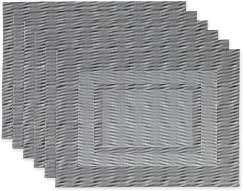 Manteles de mesa diarios de vinilo tejido para interiores o exteriores, fáciles de limpiar, de DII