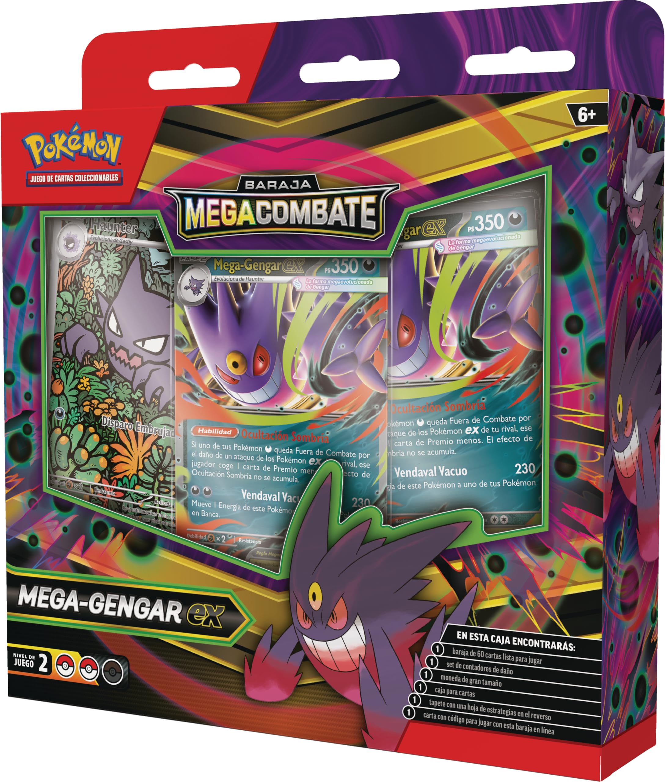 Pokémon: Baraja Megacombate de Mega-Gengar ex de JCC Pokémon (1 baraja de 60 Cartas Lista para Jugar)