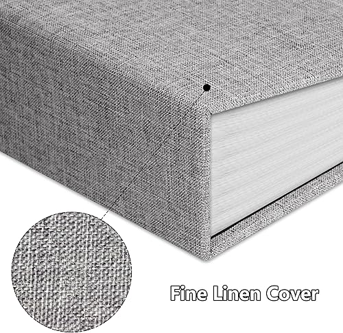 Miniatura 6 de Yopih Álbum de fotos de 4 x 6 pulgadas, 100 bolsillos, con cubierta de lino, álbumes de fotos para familia, boda, bebé, libro de fotos con capacidad