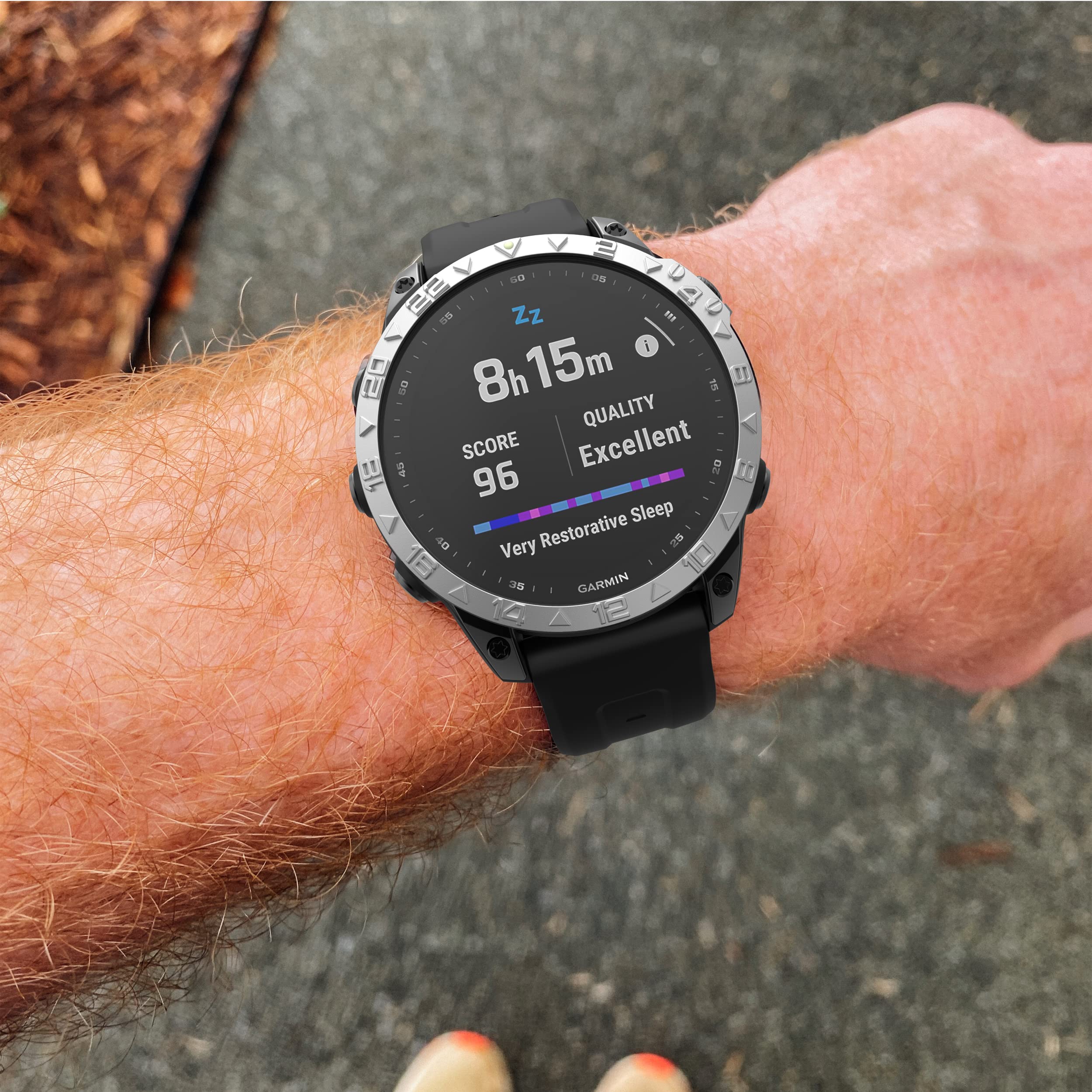 Lünettenring Kompatibel mit Garmin Fenix 7 Saphir Solar/Fenix 7 Solar, Edelstahl Lünette Ring Adhesive Cover Anti-Kratz- & Kollisionsschutz für Garmin Fenix 7 Serie, Silber