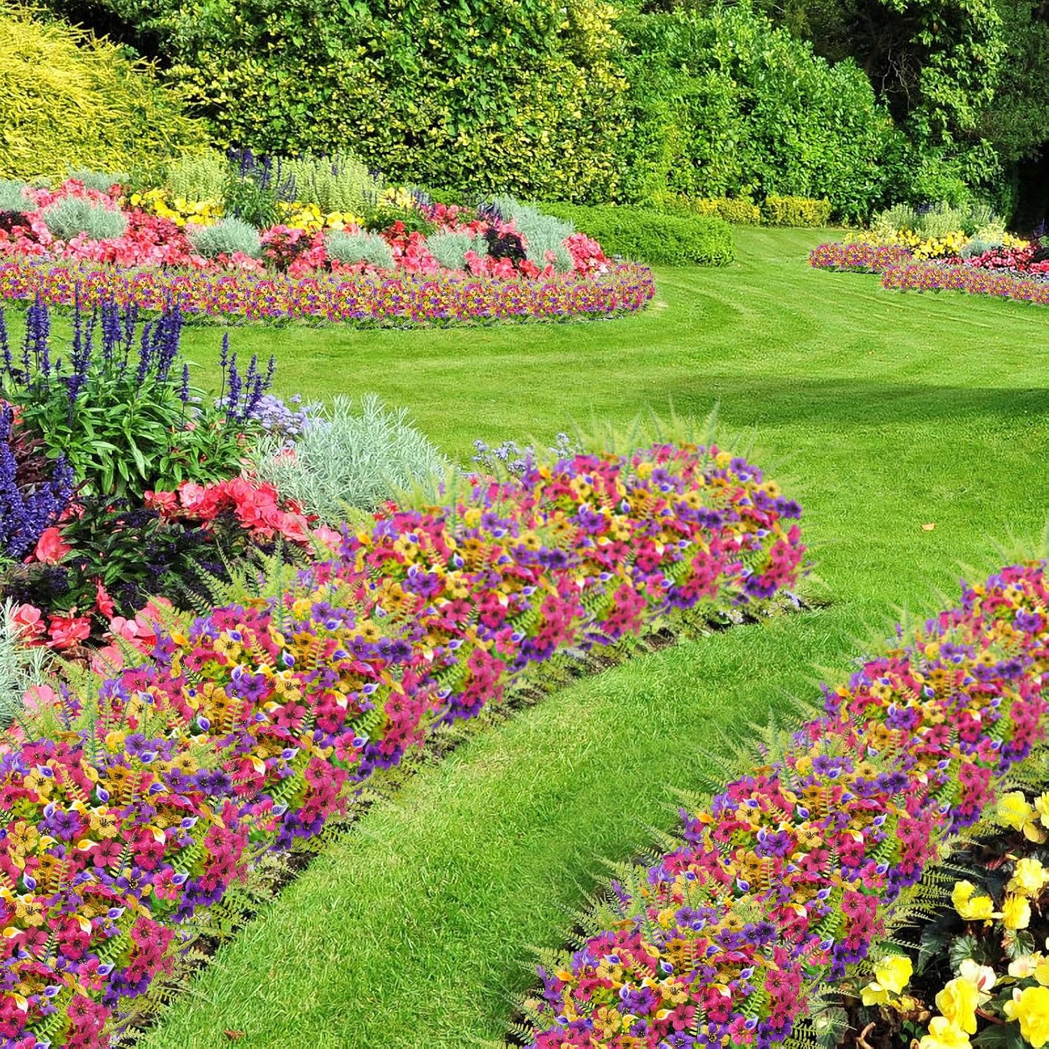 BLEUM CADE Artificial Flowers for Outdoors, 14 Bundles Faux Plants Outdoor Artificial Flowers for Decoration, UV Resistant Fake Flowers Artificial Plants & Flowers for Outdoors Garden Decor - Image 8