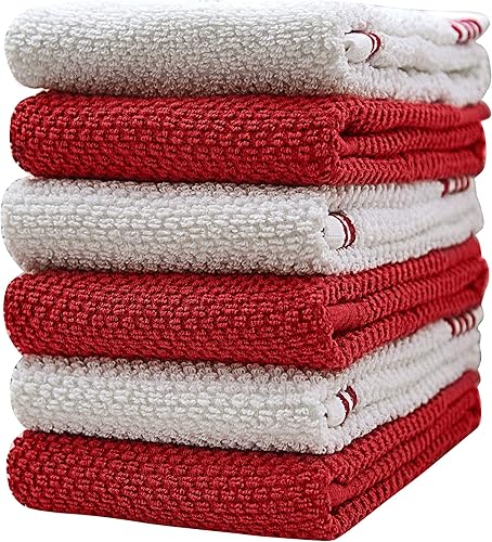 Miniatura 3 de Toalla de cocina de 16 x 26 pulgadas, diseño de ventana roja, toallas de mano de cocina, juego de toallas de cocina grandes, paños de cocina para