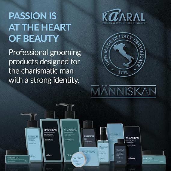 Kaaral Mnniskan Black Toning Shampoo, 1000ml - Revitalizing Shampoo for Grey and White Hair with Black Carbon and Blackberry Vinegar