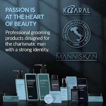 Kaaral Mnniskan Black Toning Shampoo, 1000ml - Revitalizing Shampoo for Grey and White Hair with Black Carbon and Blackberry Vinegar