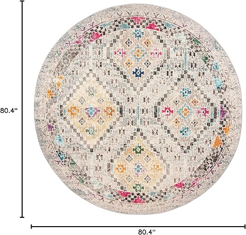 Vista 306 de Safavieh Madison Collection MAD418F - Alfombra de área con diamantes, Polipropileno, Azul Oscuro/Amarillo