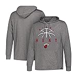 Ultra Game Men\'s NBA Official Super Soft Lightweight Hoodie Sweatshirt, Miami Heat, Heather Charcoal , Small