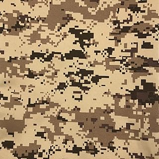 Desert Sand Camouflage Fabric Digital Pattern Printed Polyester for Sewing & DIY, Outdoor Camping