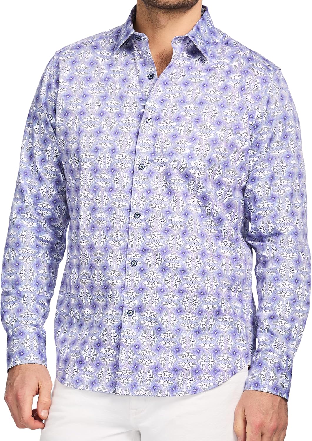 Robert Graham Mens Ogden Long Sleeve Button Down Woven Shirt
