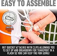 Vista 7 de Franklin Sports Fibertech Lacrosse Goal Backstop - 12' x 9