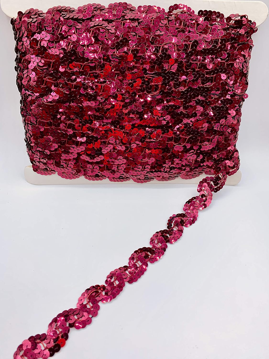 Trimplace Wine 1" Sequin Trim - 12 Yards