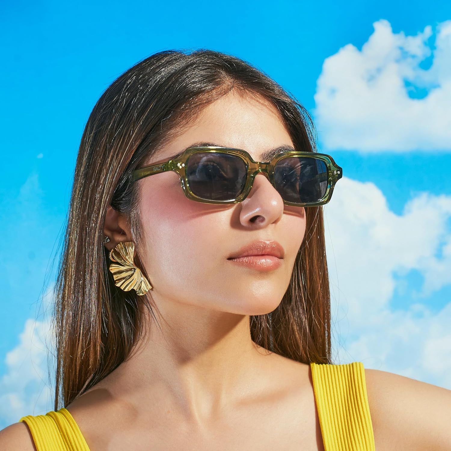 SALTY Jade Wink Fashionable Sunglasses for Men & Women | Stylish Unisex Goggles | Trendy Shades | Designer Eyewear | UV Protection Frame | Travel Fashion Accessories image 2