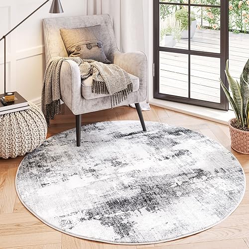 Miniatura 71 de Dripex Alfombra abstracta contemporánea, lavable de 5 x 7 pies, alfombra suave y esponjosa para sala de estar, dormitorio, habitación de los niños