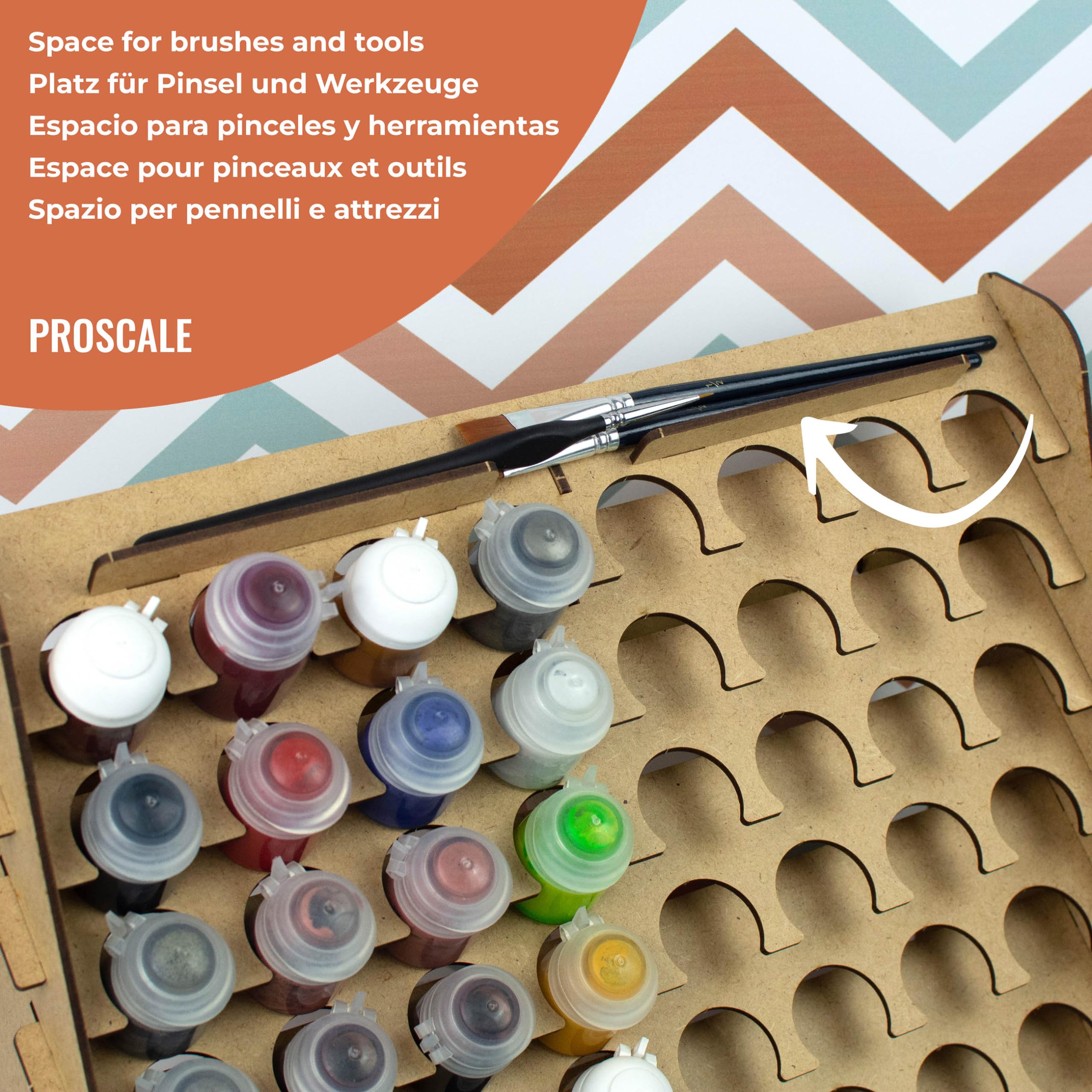 Snapklik.com : PROSCALE Wall Paint Rack For Model Paints Wall Mounted ...