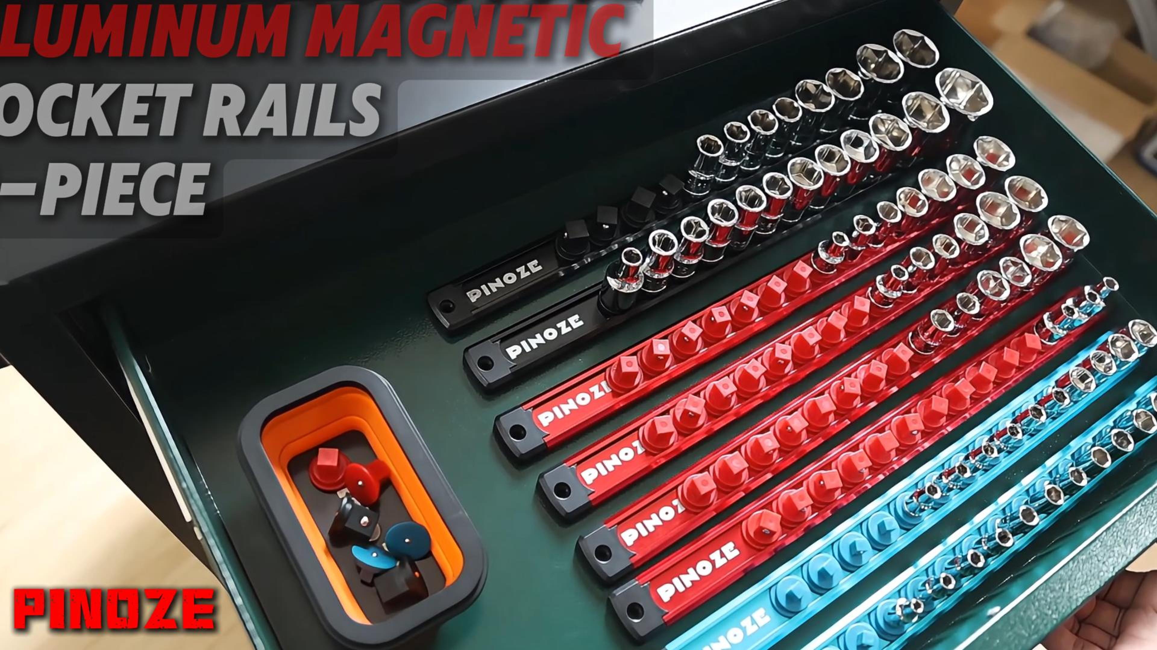 Amazon.com: PINOZE 8PCS Magnetic Socket Holder Organizer Set - 1/4