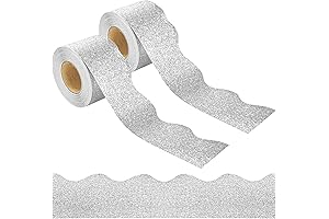 131Ft Silver Scalloped Bulletin Board Borders Trim