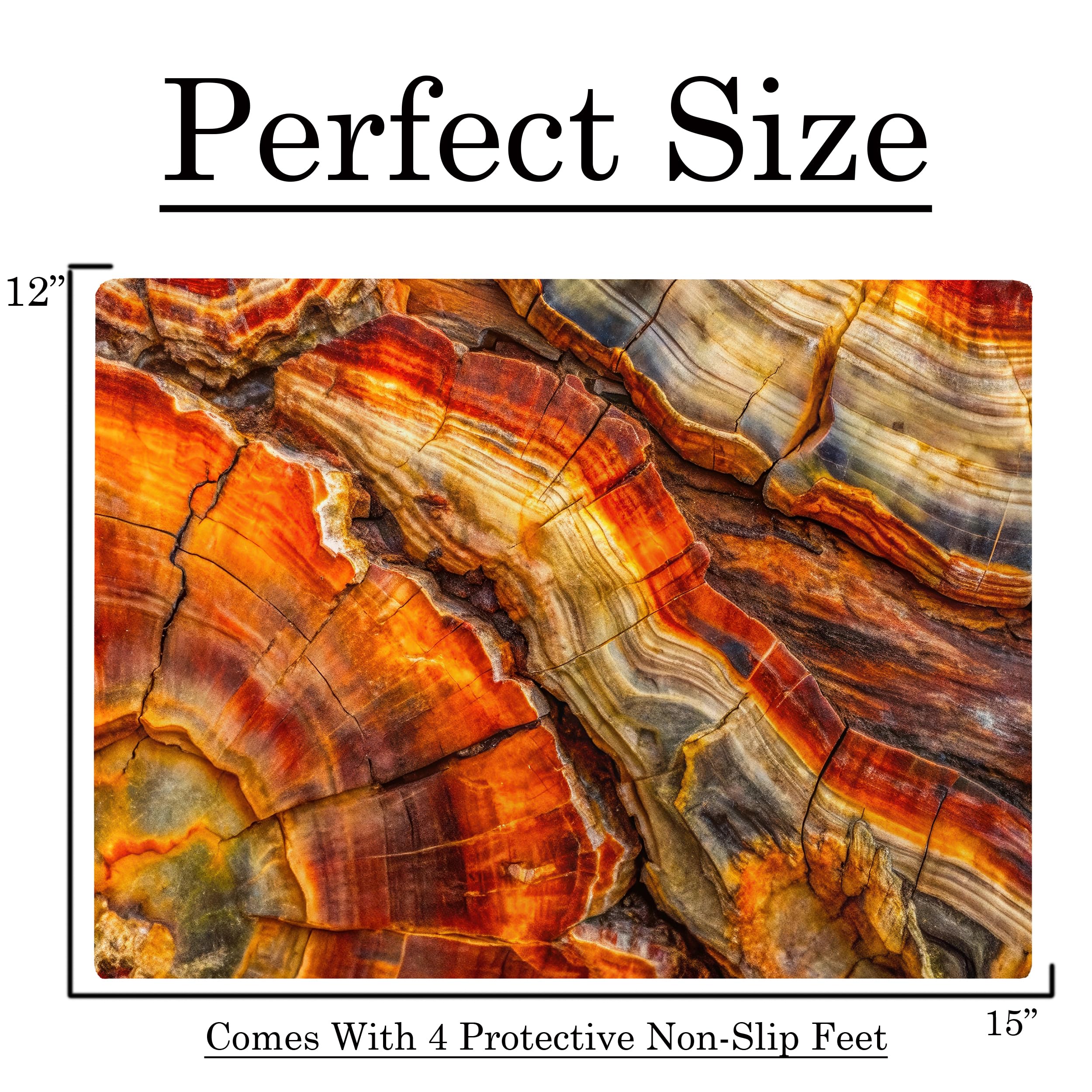 Planche à découper en verre d'agate pétrifiée en grain de bois - Cadeau décoratif - Pierre de granit marbrée - Cadeau pour sa maman et épouse