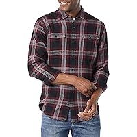 Amazon Essentials Camicie in Flanella a Maniche Lunghe a 2 Tasche a vestibilità Aderente Uomo