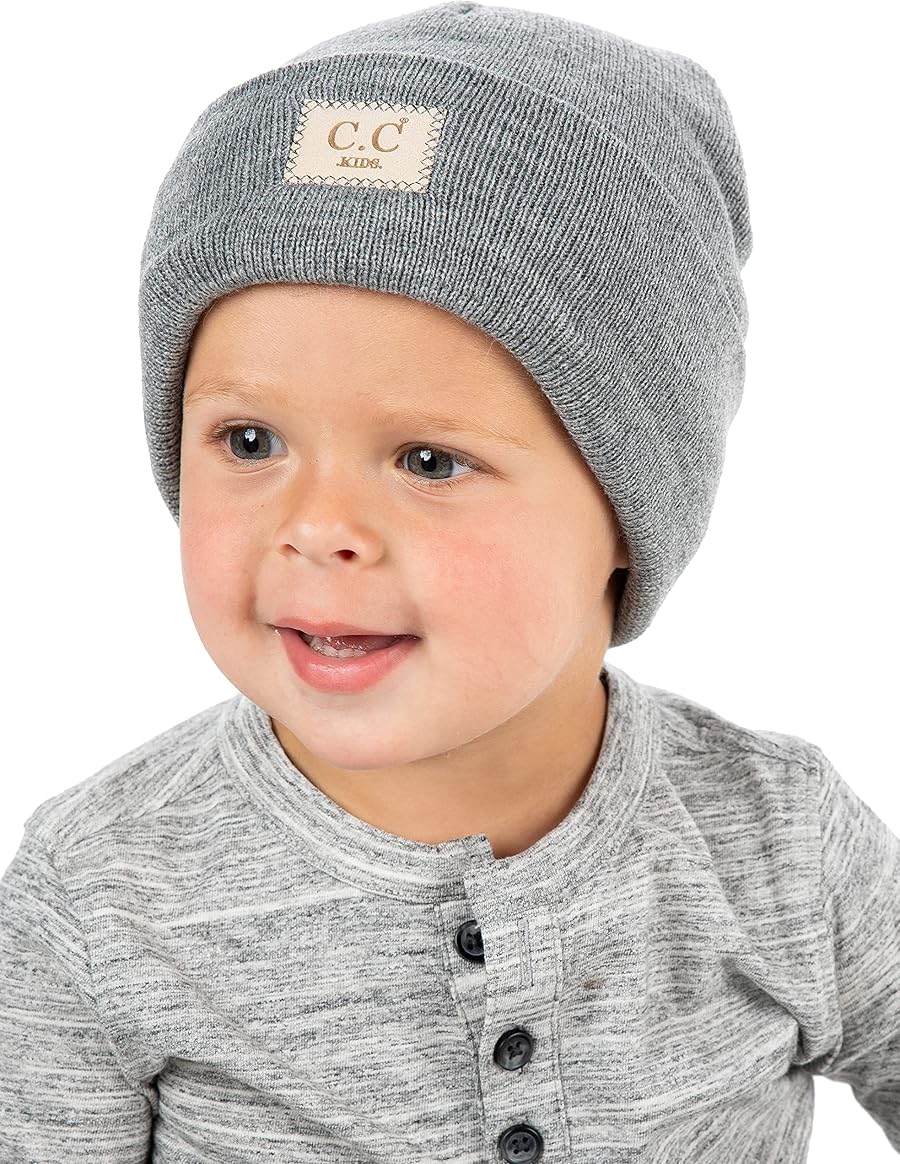 Kids Suede Patch Beanie — Kids' Beanie