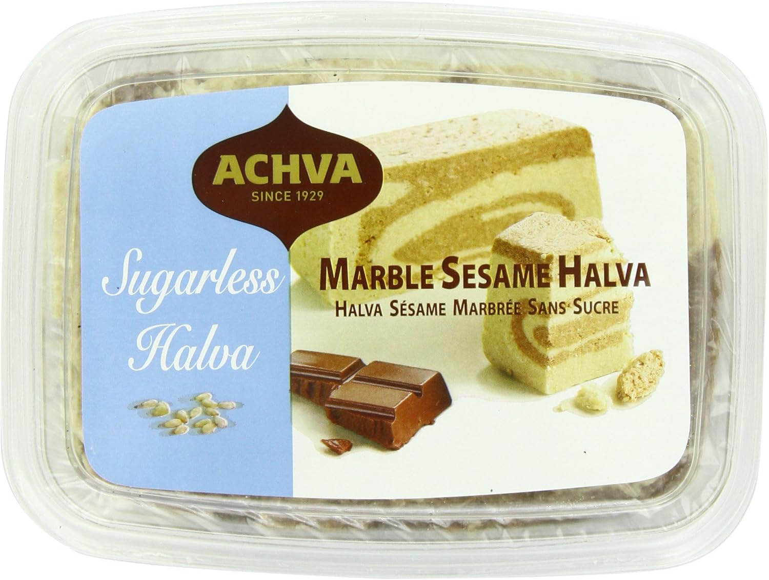 Achva Sugarless Sesame Halva, Marble, 10.58 Ounce by Achva [Foods] Amazon.ca Grocery