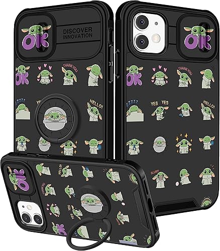 oqpa Funda para iPhone 1212 Pro, bonita funda de teléfono de dibujos animados para iPhone 12, funda para mujeres, adolescentes y niñas, funda